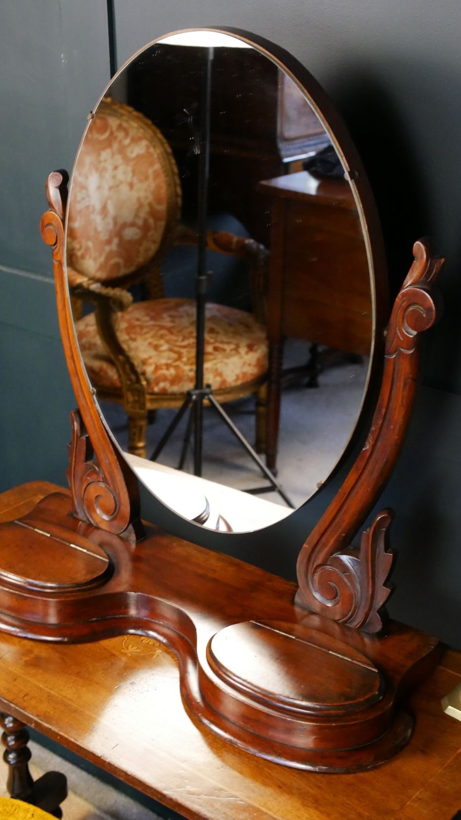 photo for sale Victorian Oval Dress Mirror, 1800s