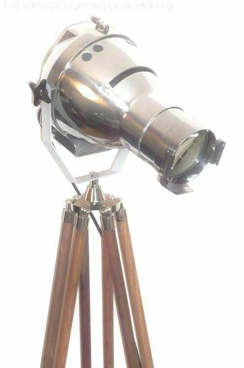 British Vintage Theatre Light Industrial  Spot Light By Major Equipment Co Ltd 1950s Lamp With Tripod Mid 20 Th Century Design photo 495.0