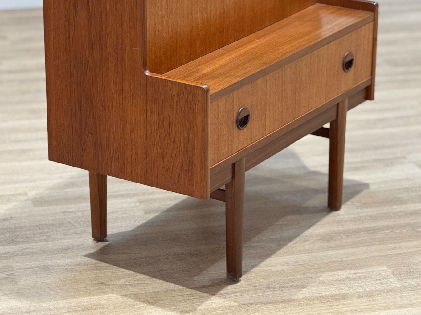 Furniture Tall Teak Bedside Cabinet By Turnidge Of London photo