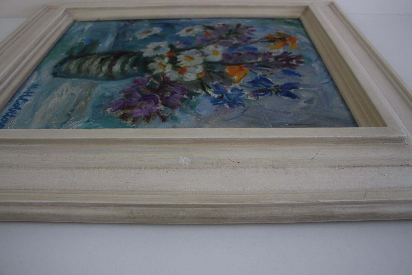 Art Hand Painted Painting, Oil On Canvas, Signed, Czechoslovakia, 1963 photo