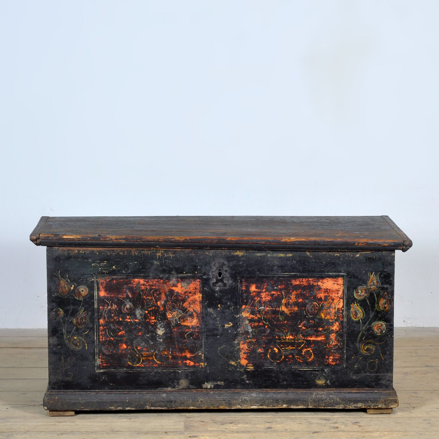 Folk Art Wedding Chest, Circa 1850 photo furniture