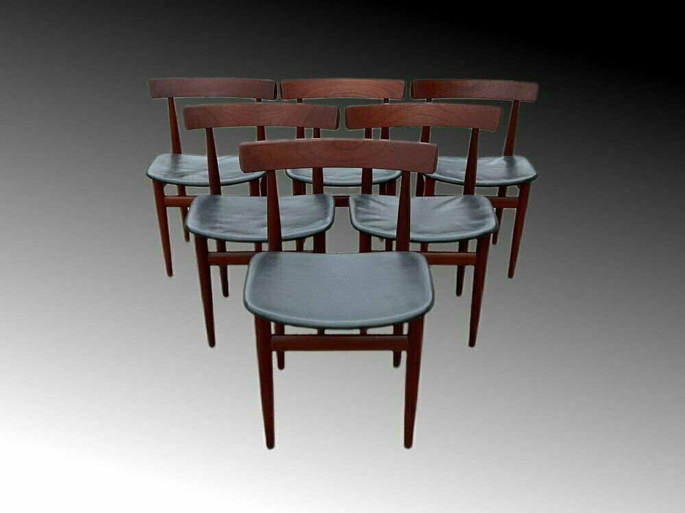 photo vinterior Danish Teak Extendable Dining Table And Chairs By Hans Olsen For Frem Røjle, Set Of 7