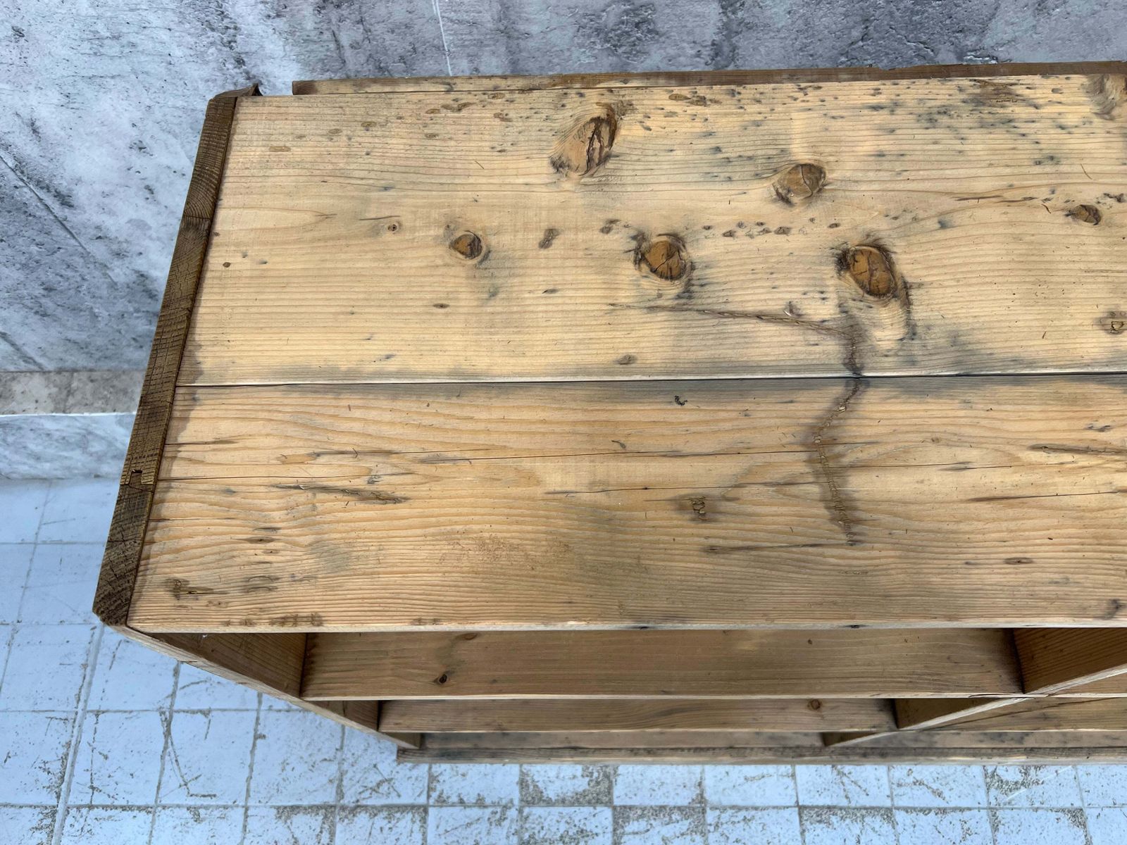 Free Standing Rustic Haberdashery Shelves Pigeon Hole Storage Sideboard photo Furniture