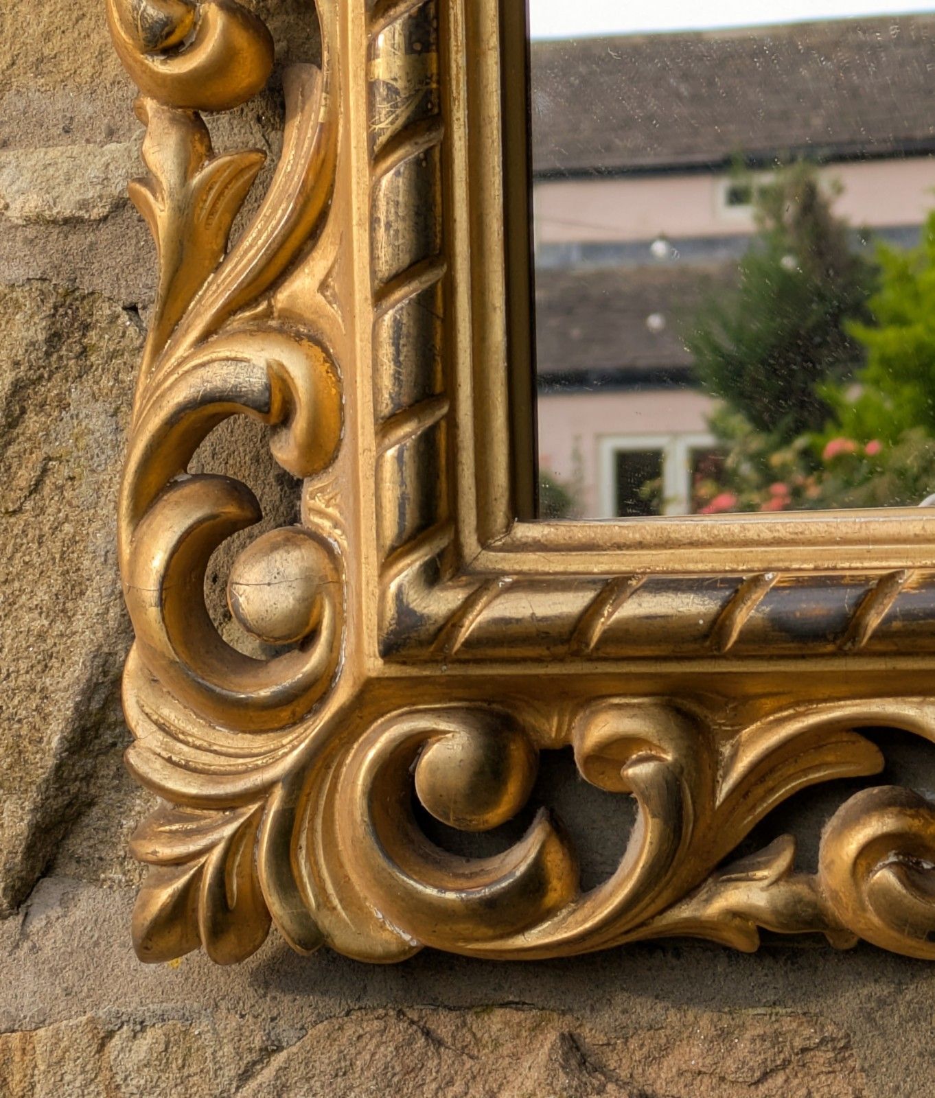Antique Hand Carved Venetian Gilt Wood Mirror photo Home Decor