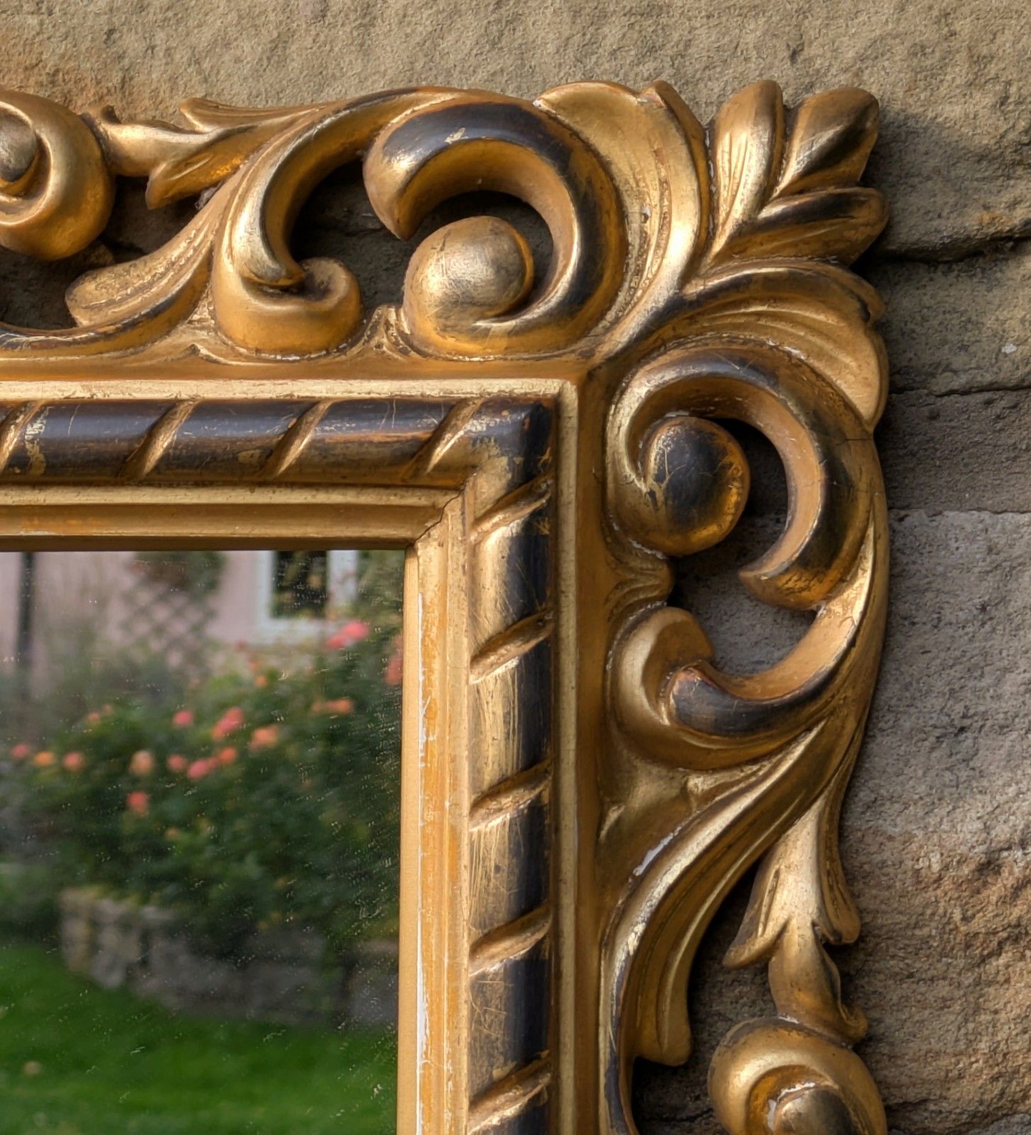 Antique Hand Carved Venetian Gilt Wood Mirror photo 265.0