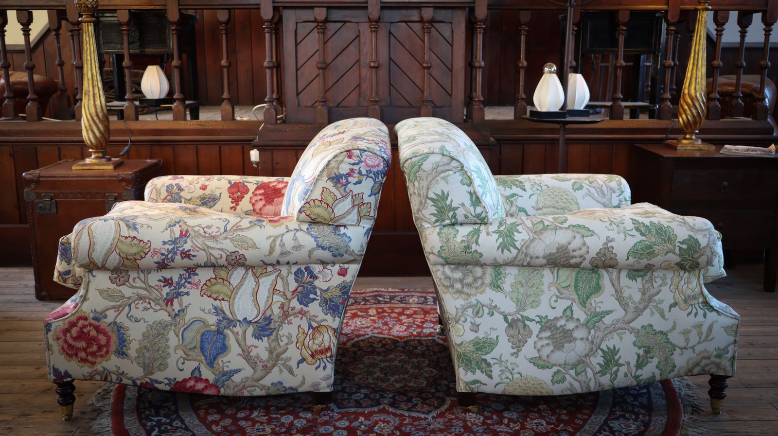 Price Per Chair Is £3500    Pair George Smith Laid Back Scroll Arm Signature Armchairs Titley Marr Darwen 🚚 photo buy