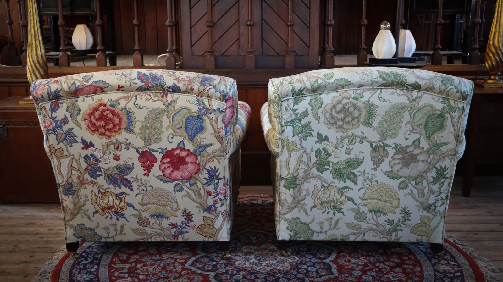 Furniture Price Per Chair Is £3500    Pair George Smith Laid Back Scroll Arm Signature Armchairs Titley Marr Darwen 🚚 photo