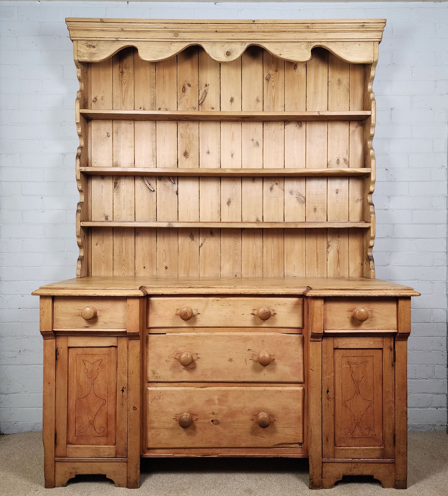 Antique Pine Kitchen Dresser   Mid Victorian Circa 1860 photo furniture
