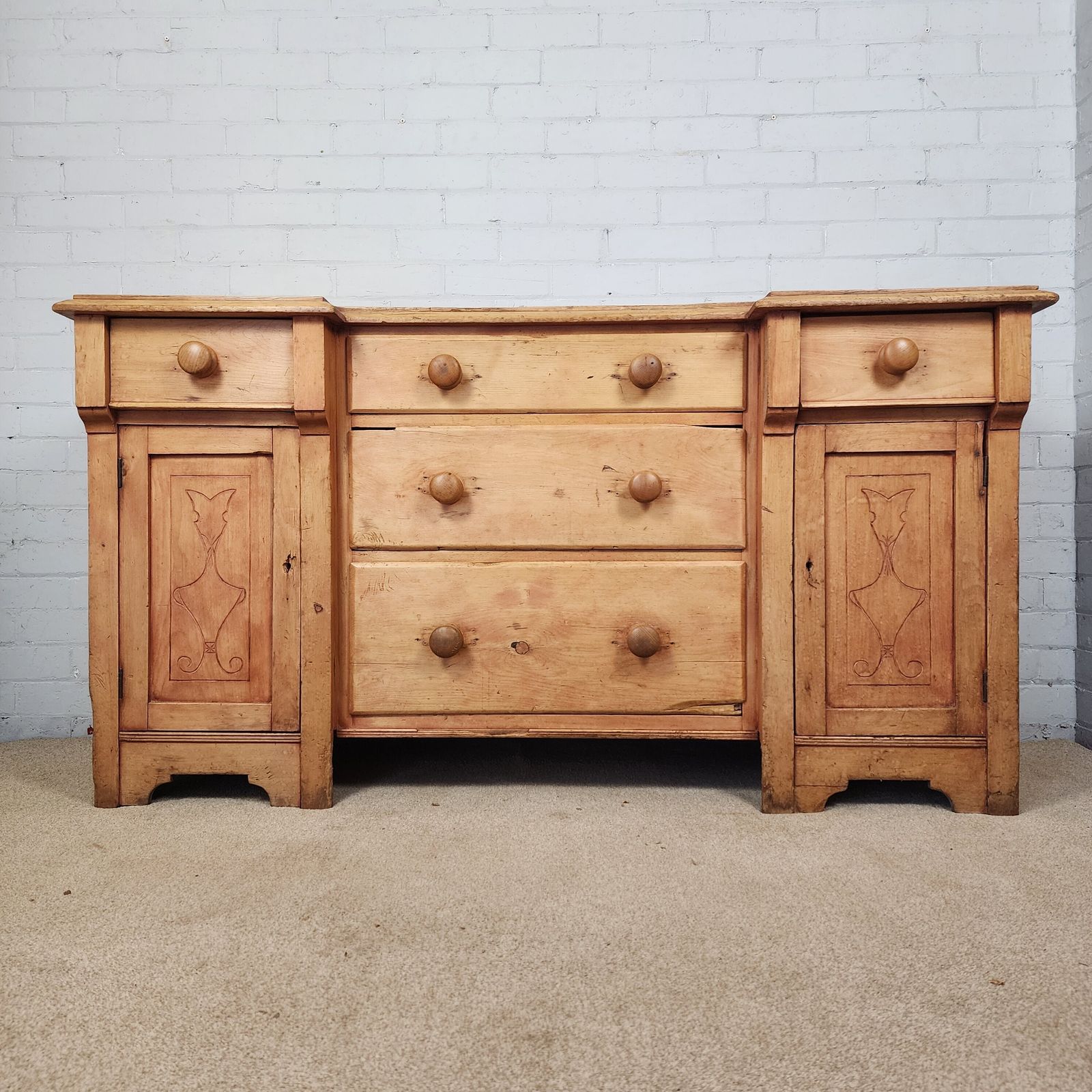 photo buy Antique Pine Kitchen Dresser   Mid Victorian Circa 1860