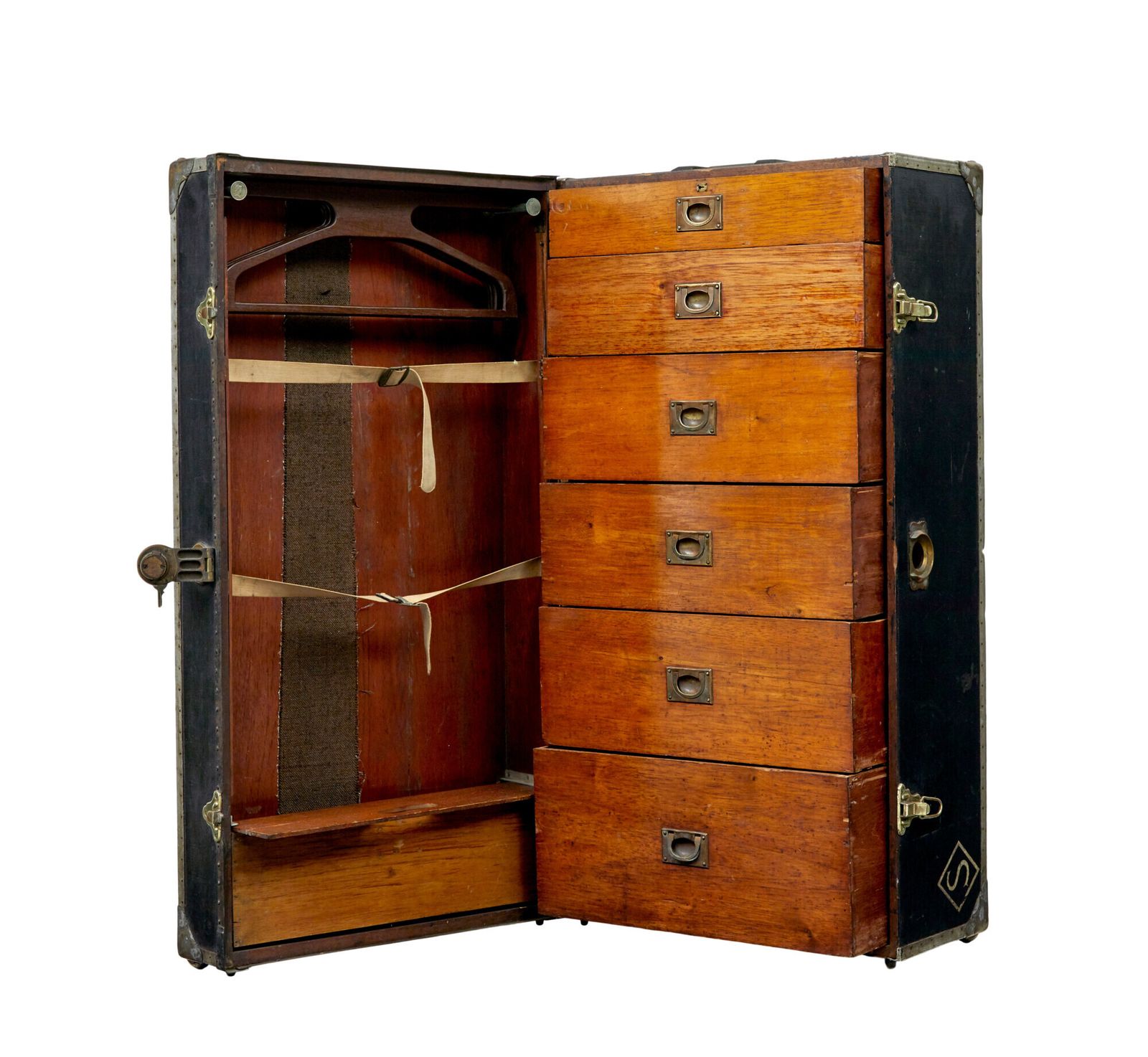 Furniture Early 20th Century American Steamer Fitted Chest photo