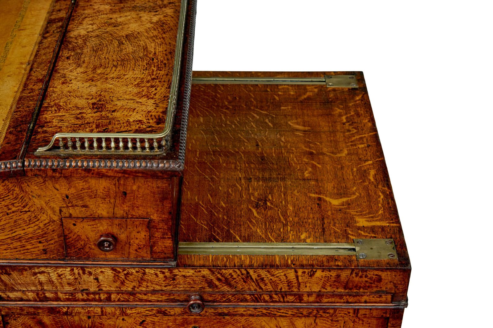 Mid 19th Century Pollard Oak Davenport Desk photo furniture