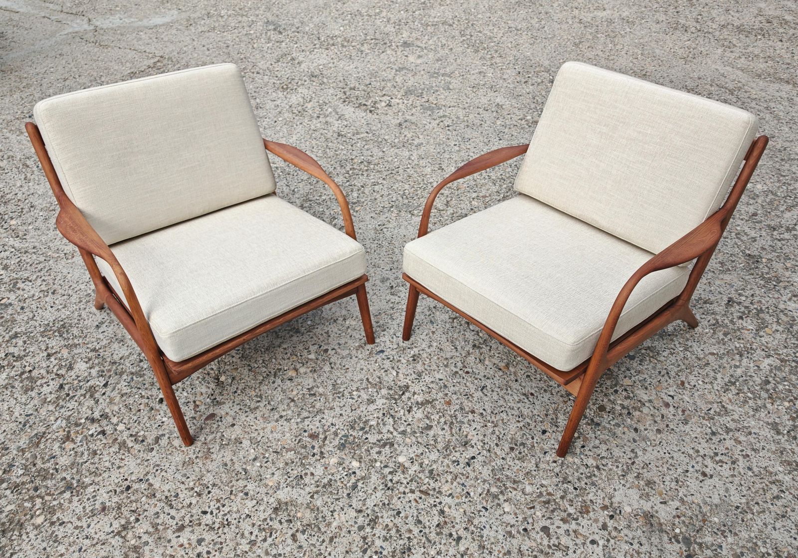 Pair Of Mid Century Modern Armchairs By Adrian Pearsall, Model 2315 C, USA 1960s photo for sale