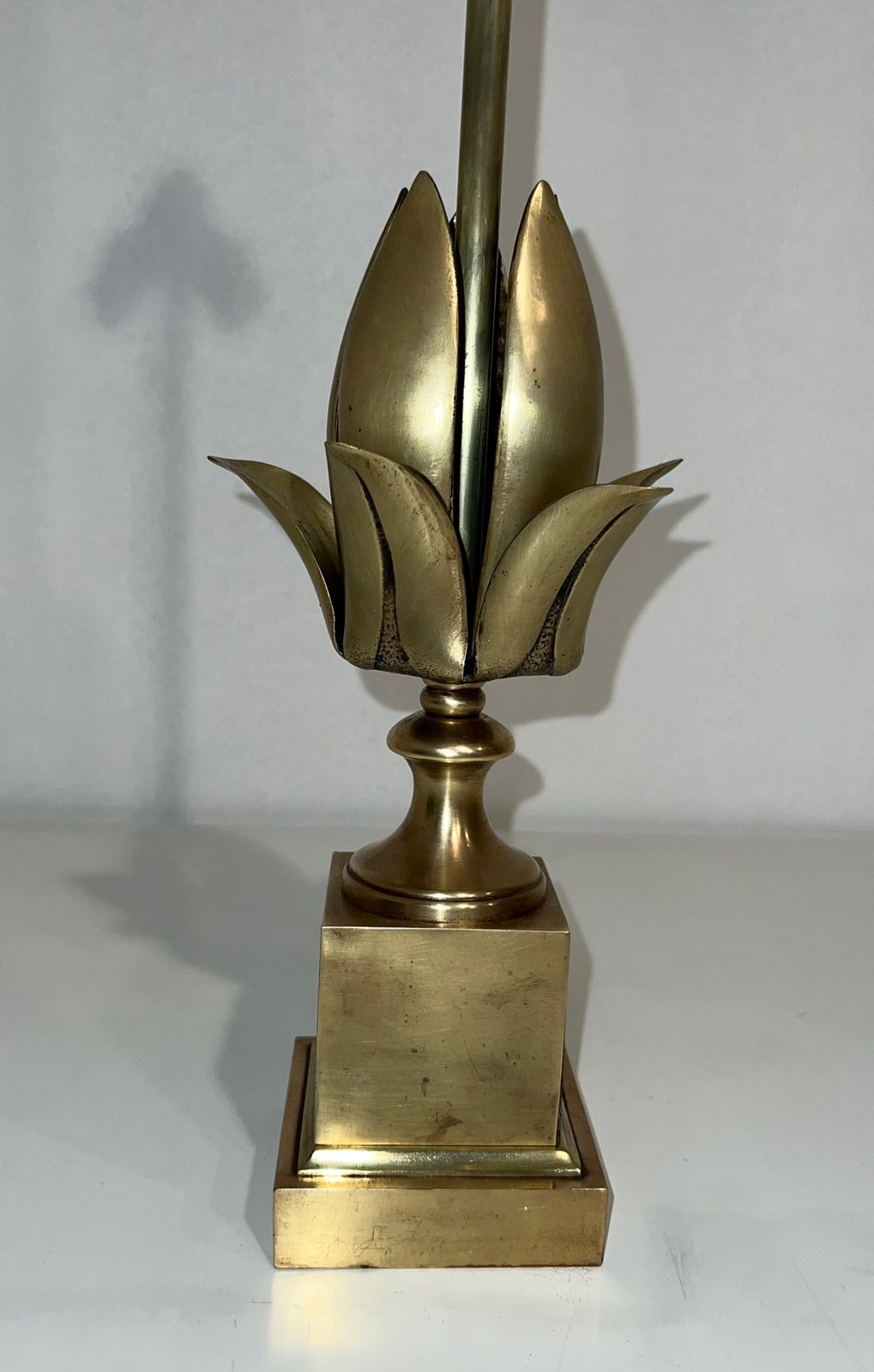 Brass Flower Lamp In The Style Of Maison Charles. Circa 1970 photo 1950.0