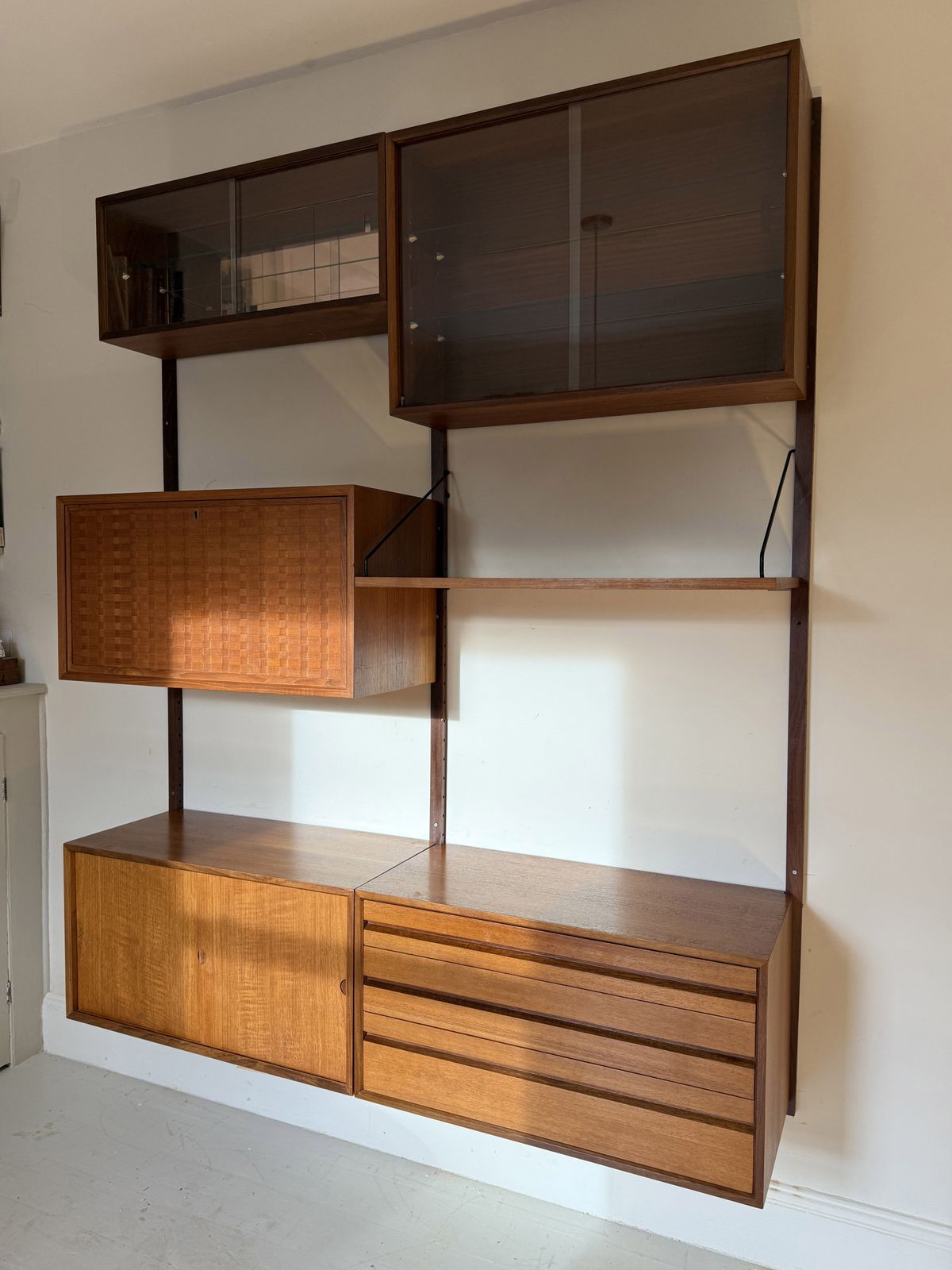 Two Bay Mid Century Danish Wall System By Poul Cadovius