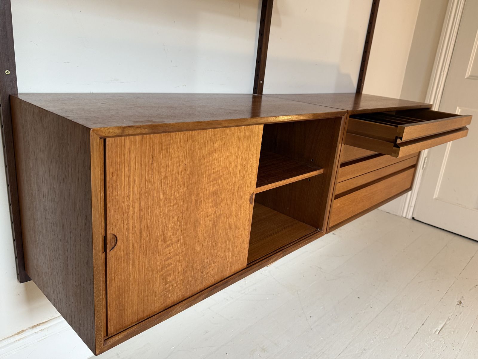 Two Bay Mid Century Danish Wall System By Poul Cadovius photo 1490.0