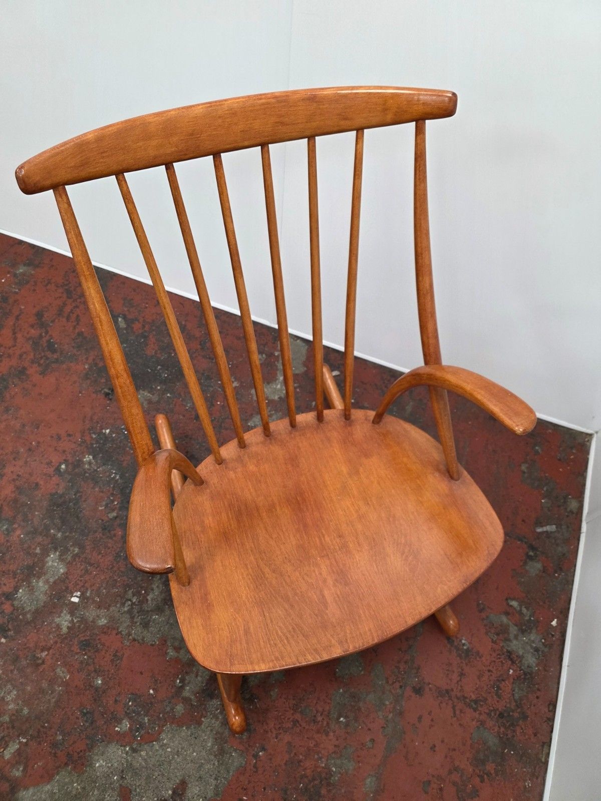 photo furniture Mid Century Danish Rocking Chair Designed By Illum Wikkelso 1960s.