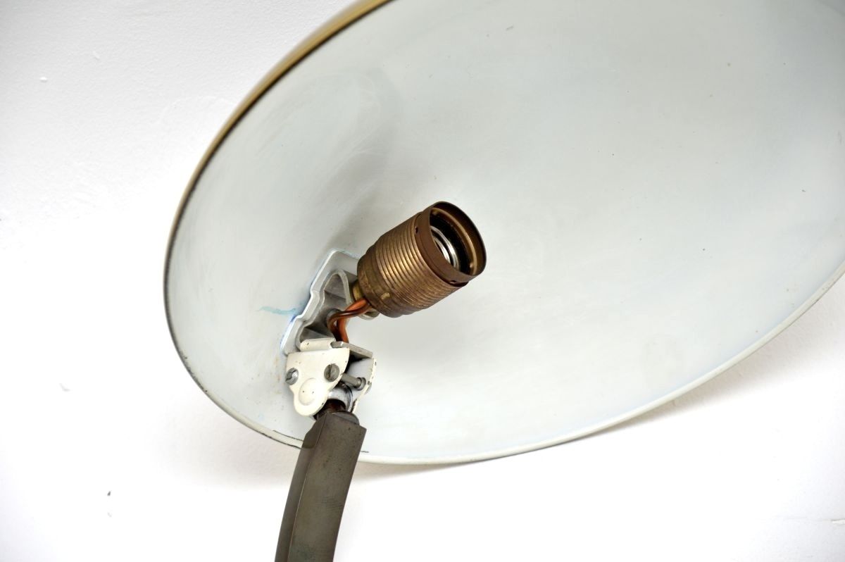 photo for sale Vintage Bauhaus Brass Desk Lamp By Christian Dell For Kaiser Leuchten