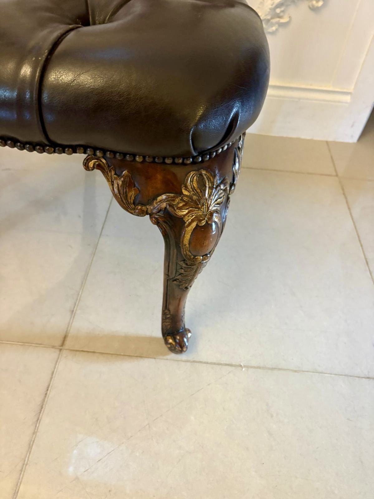 Outstanding Quality Set Of 8 Antique Early 20th Century Carved Walnut And Gilded Dining Chairs photo vintage