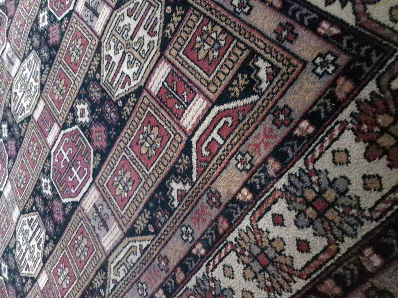 Pair Of Large Bokhara Rugs   268 X 220cm photo Textiles