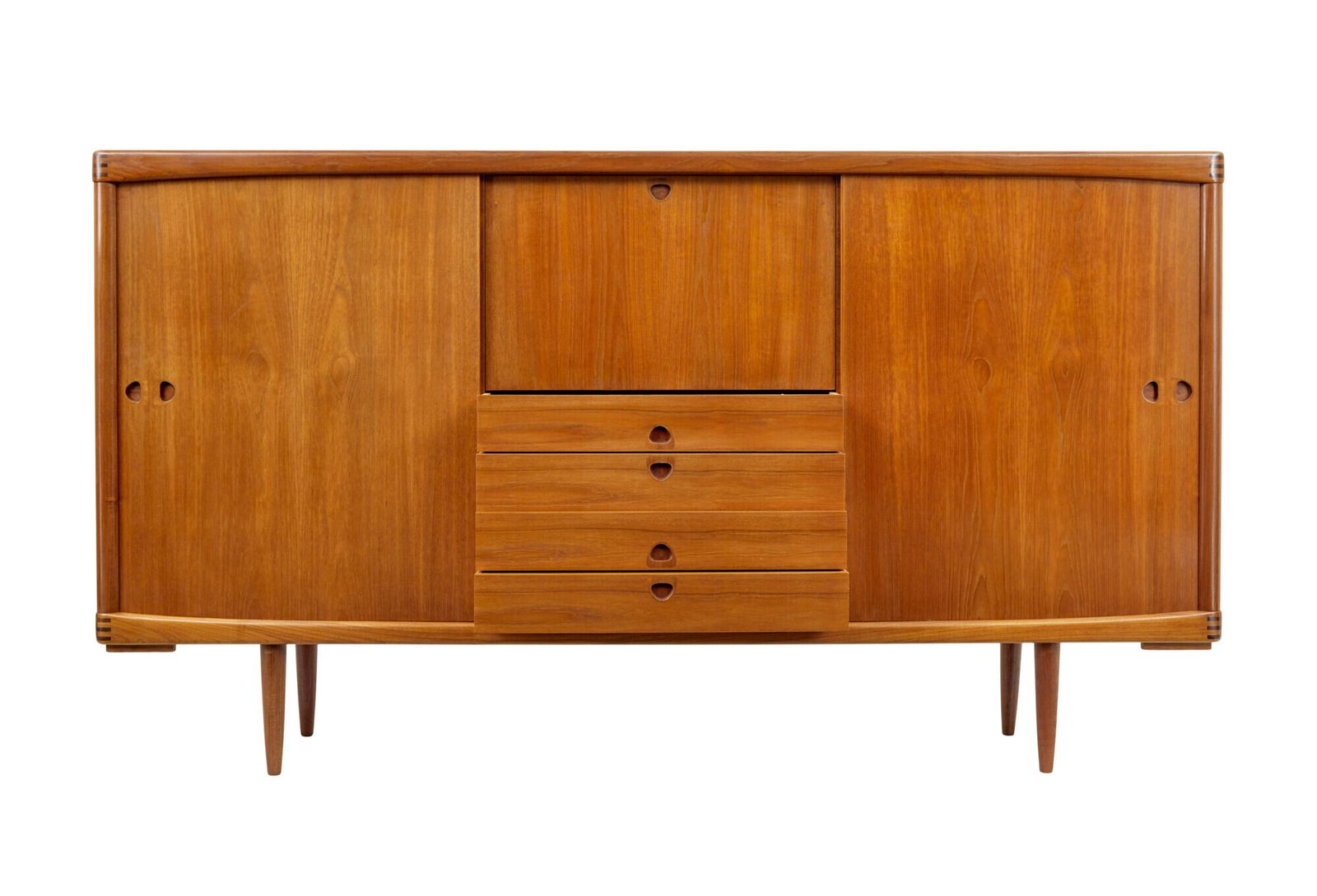 Furniture Mid Century Danish Teak High Board By H.W.Klein For Bramin photo