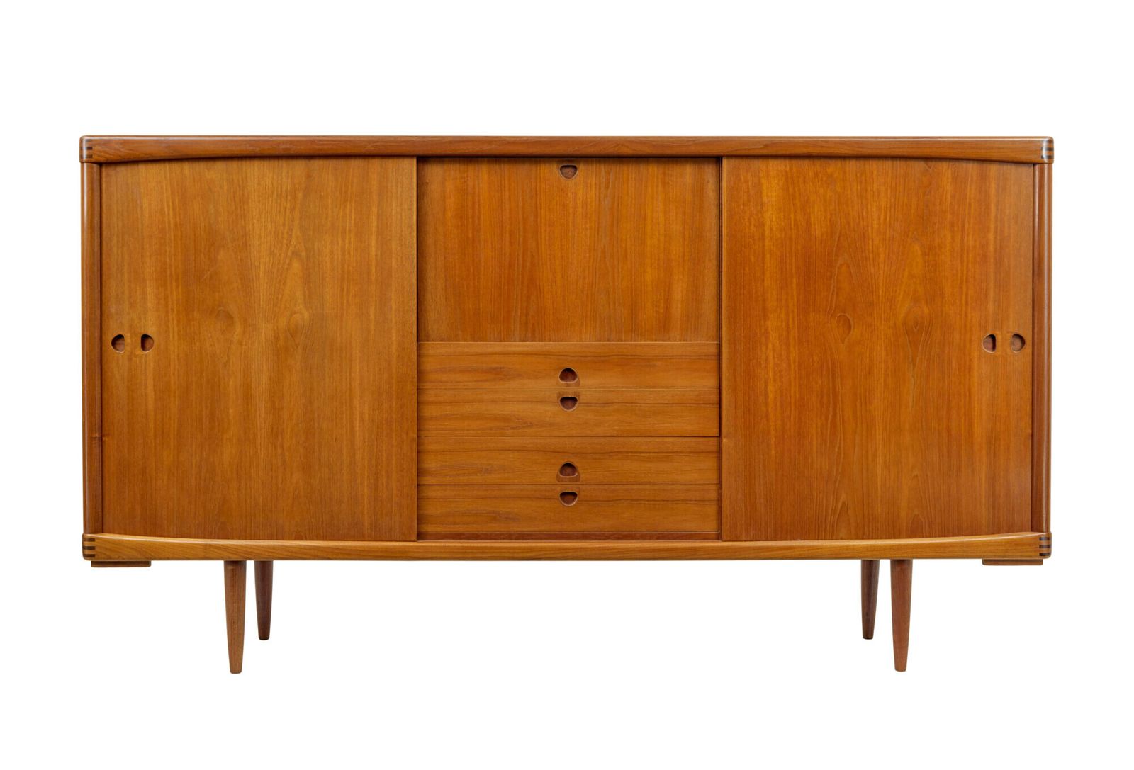 photo vinterior Mid Century Danish Teak High Board By H.W.Klein For Bramin