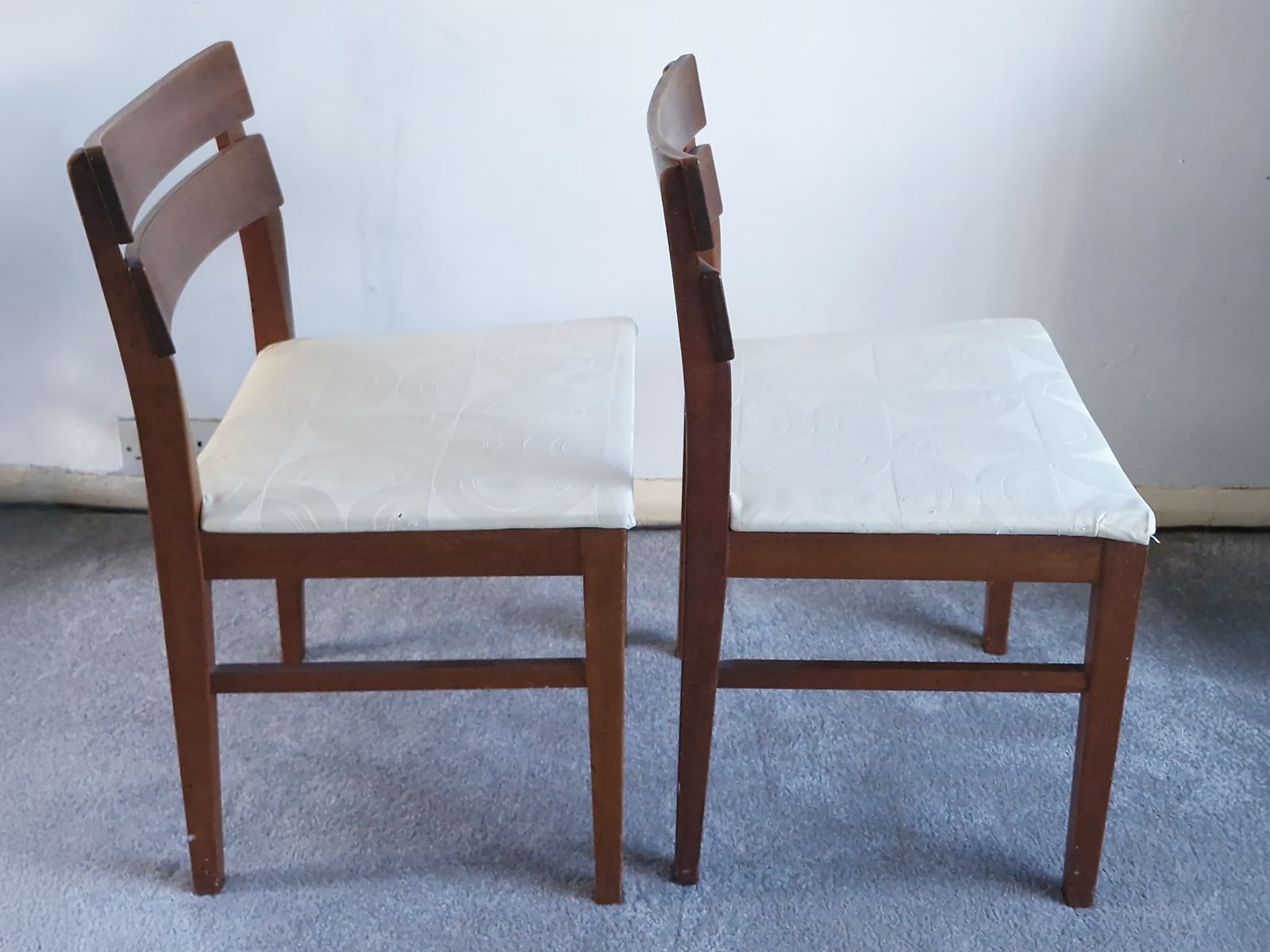 Pair Of Mid Century Danish Wooden Chairs photo for sale