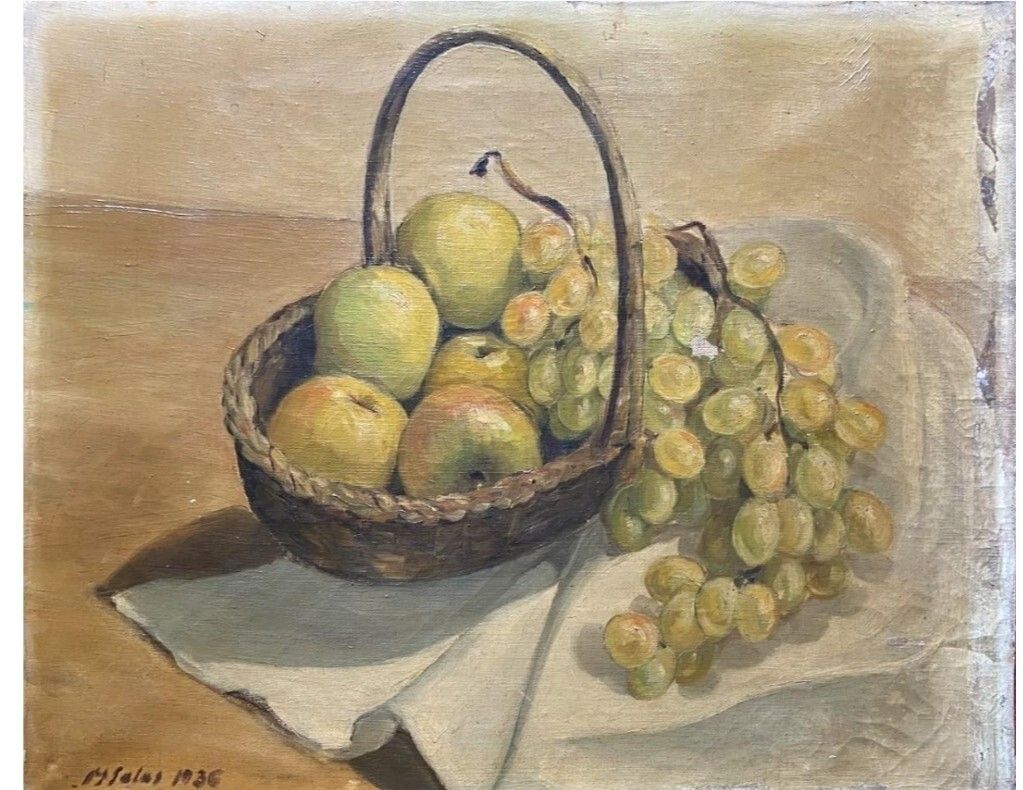 Impressionist 20th Century Still Life Fruit Oil Painting