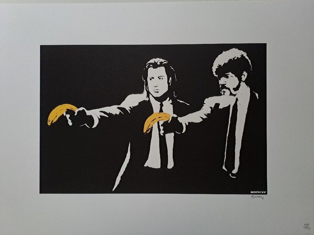 Banksy Kunstdruck Pulp Fiction Zertifikat photo for sale