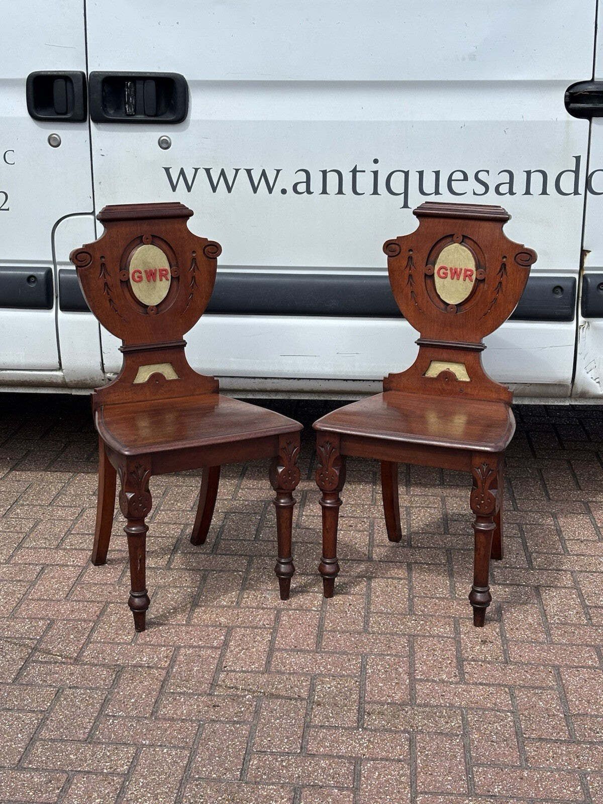 Victorian Waiting Room Mahogany Chairs photo for sale