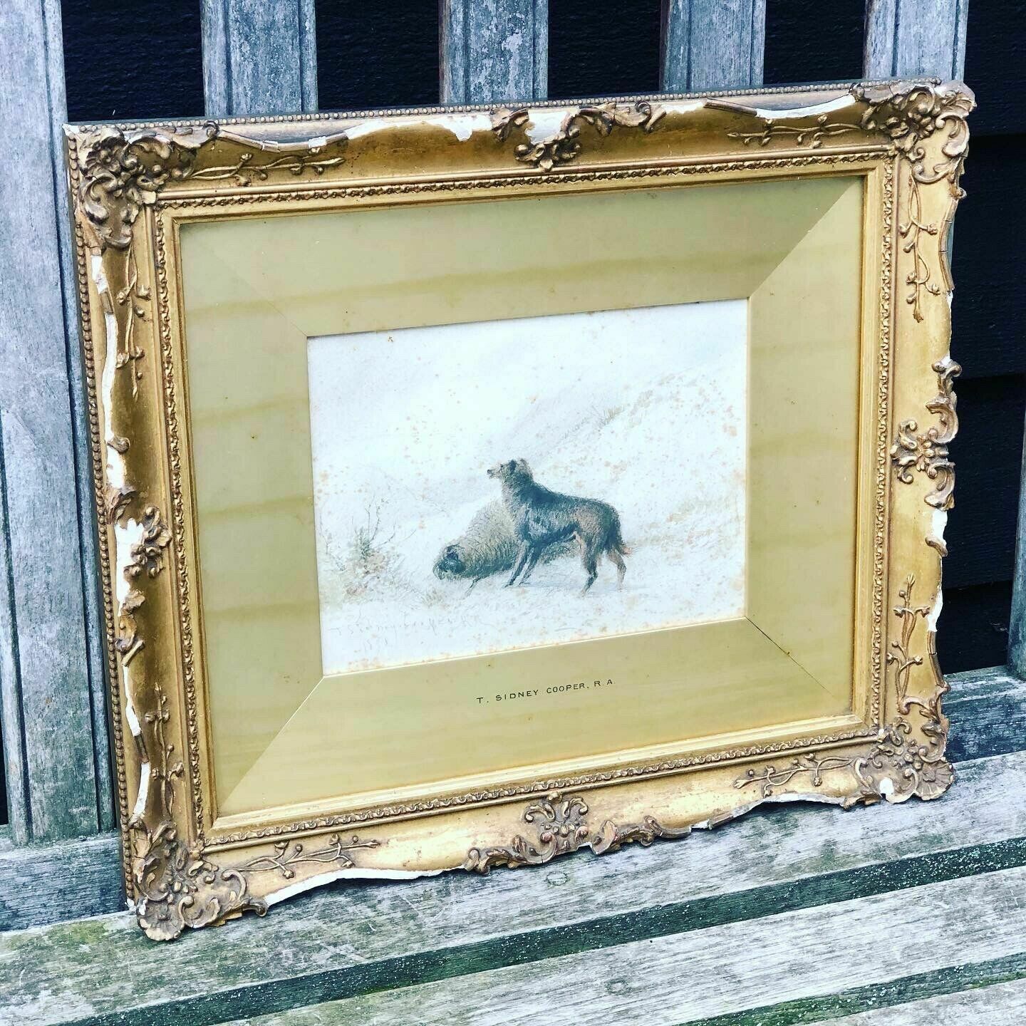 Thomas Sidney Cooper, Signed And Dated Watercolour In Original Frame. photo 610.0