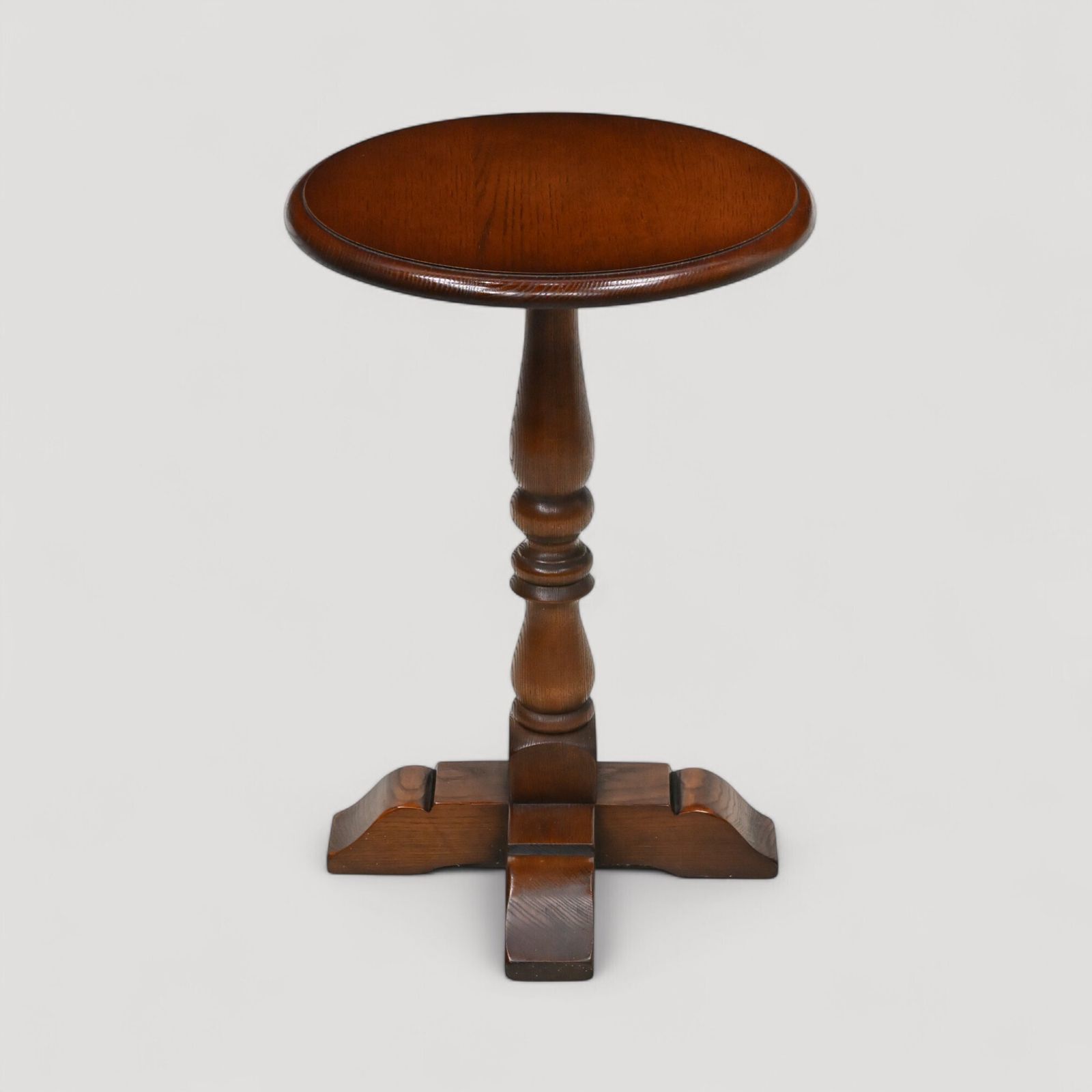 Old Charm Side Table Pedestal Tudor Brown Model 2217 Vgc Free Delivery* photo for sale