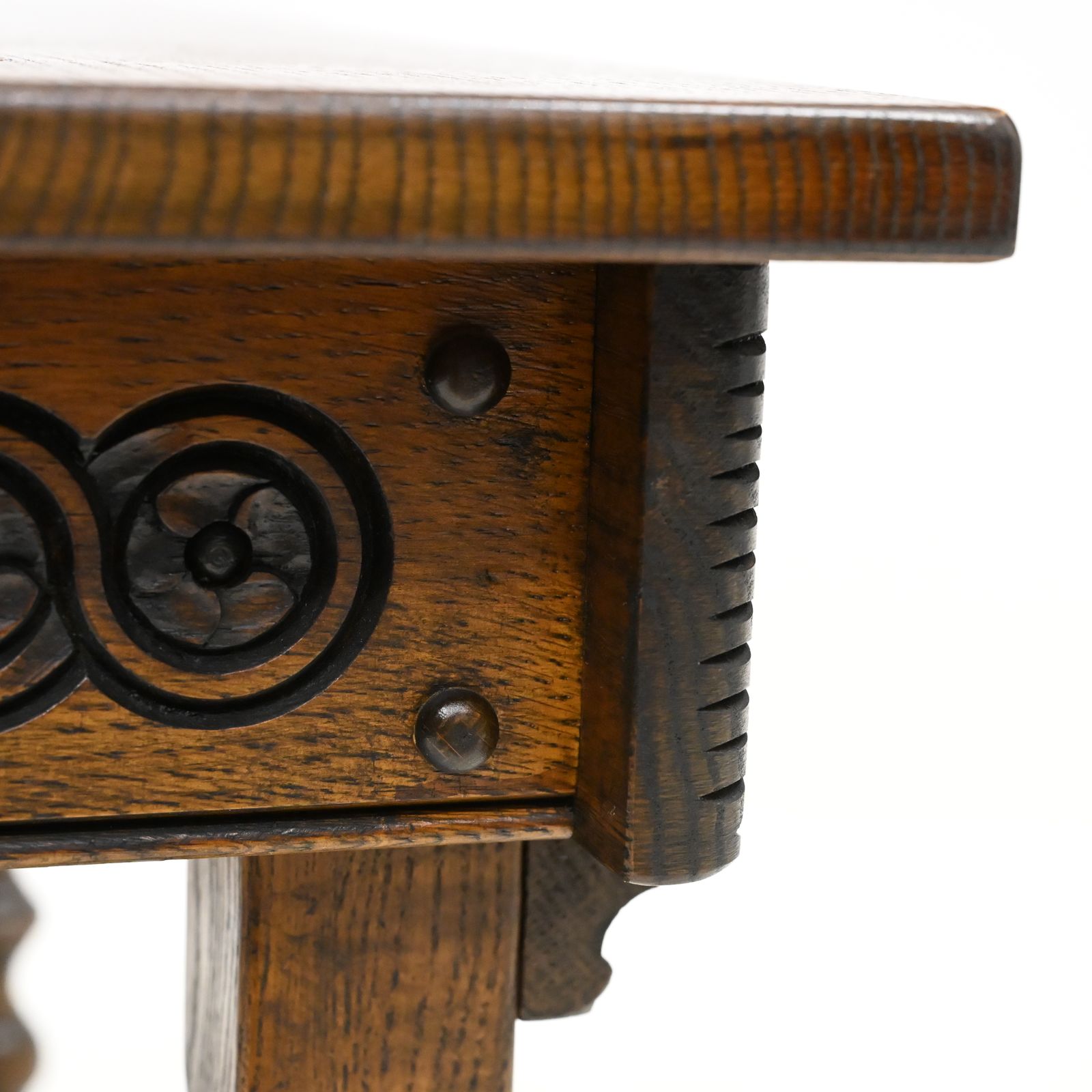 Furniture Old Charm Side Table Light Oak Bobbin Turned Legs Free Uk Delivery photo