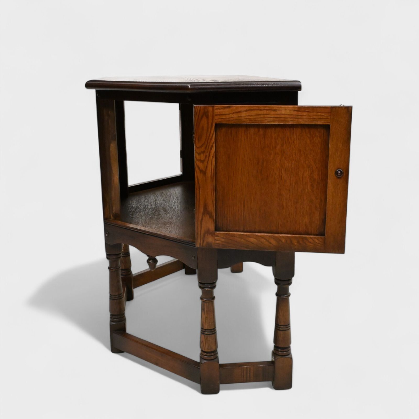 Old Charm Canted Table Finished In Tudor Brown Free Uk Delivery* photo vinterior