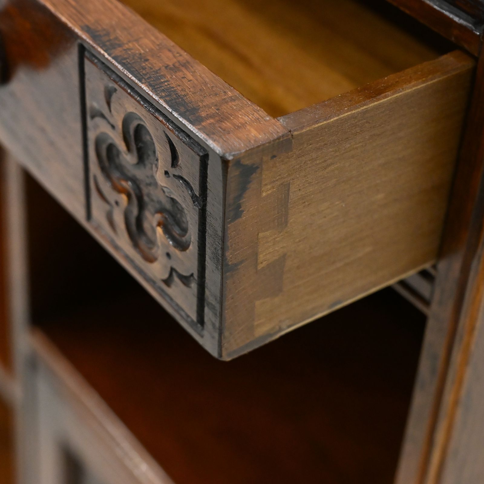 photo buy Old Charm Small Bookcase Drawer Tudor Brown Finish Free Uk Delivery*