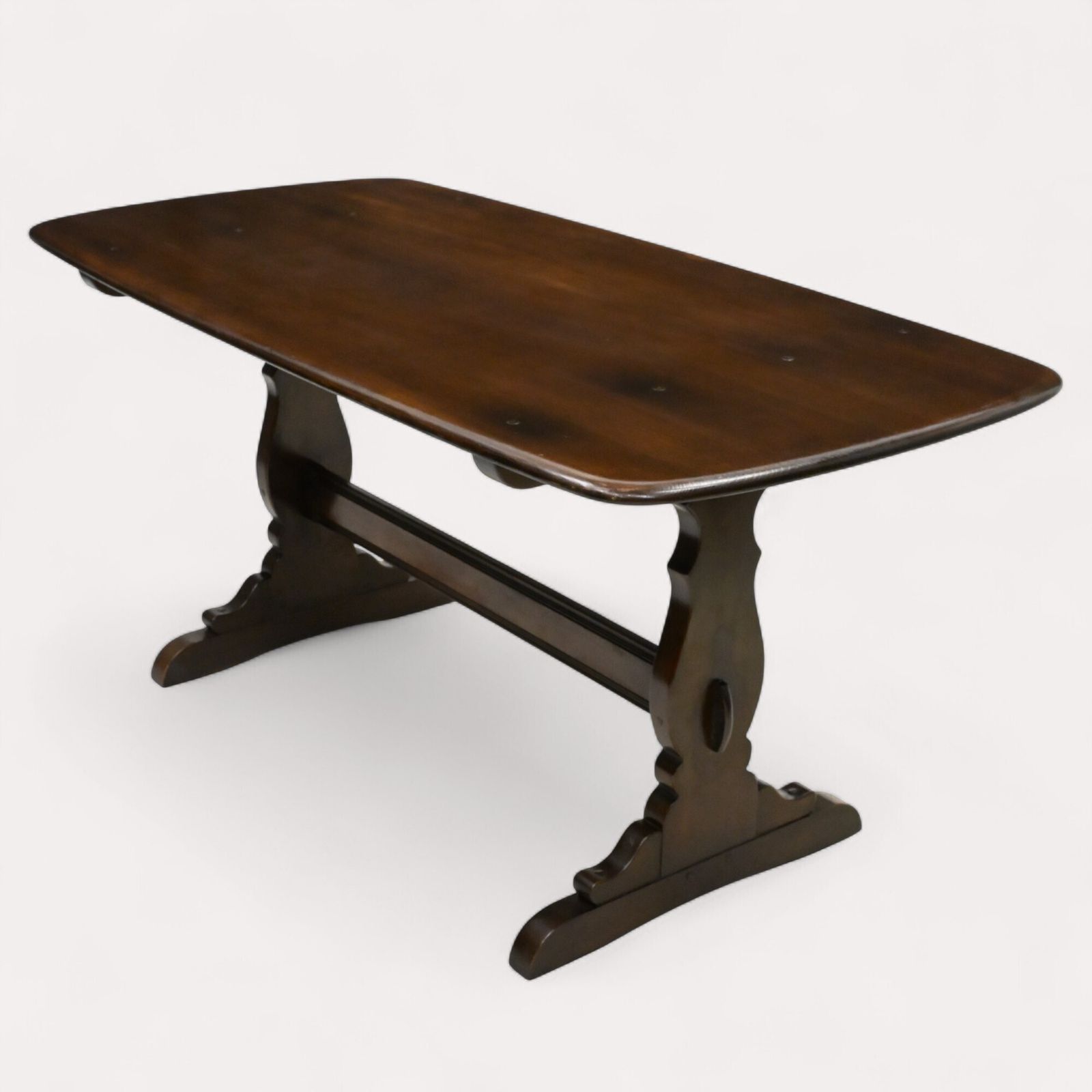 Ercol Refectory Plank Top Dining Table Traditional Finish Free Uk Delivery