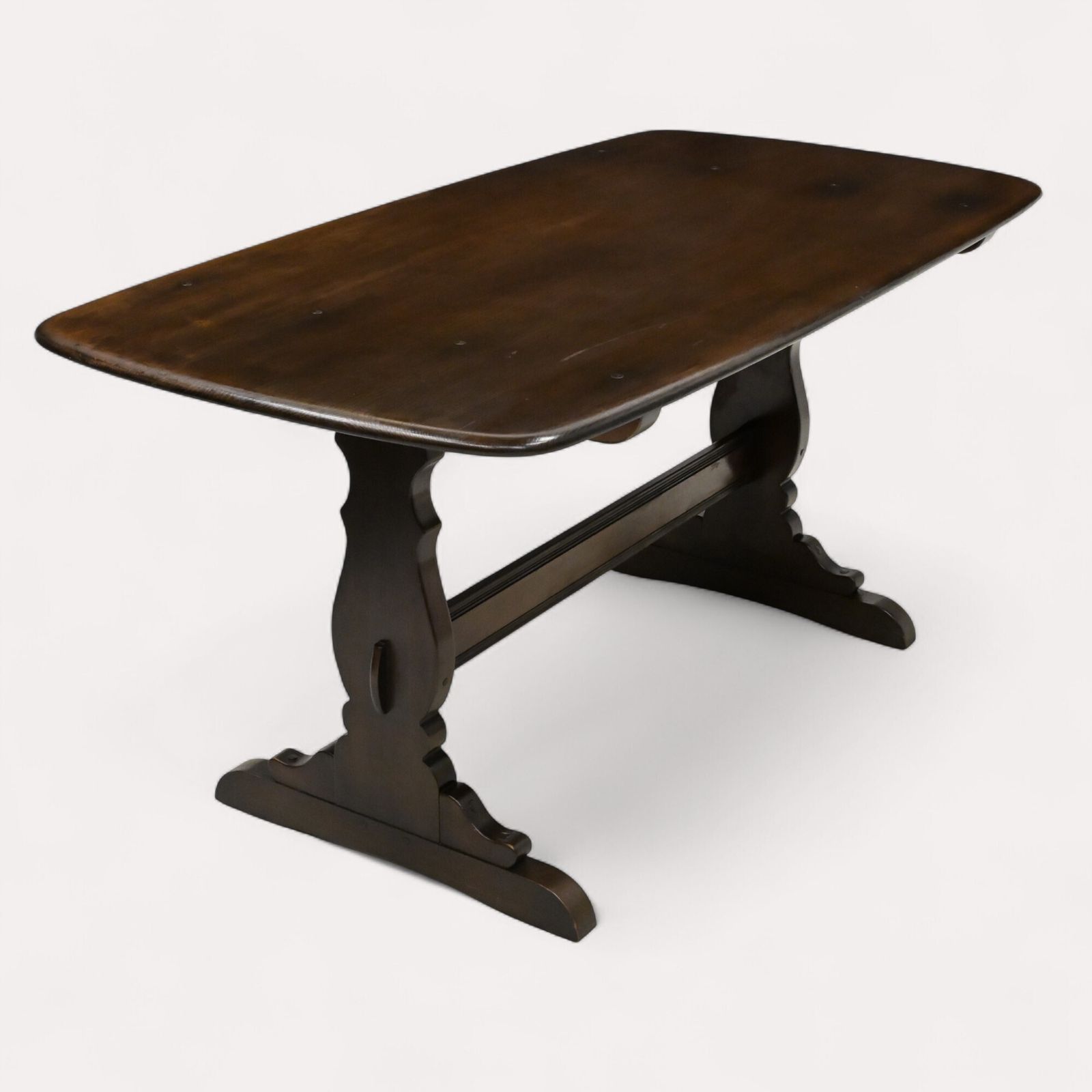 Ercol Refectory Plank Top Dining Table Traditional Finish Free Uk Delivery photo vinterior