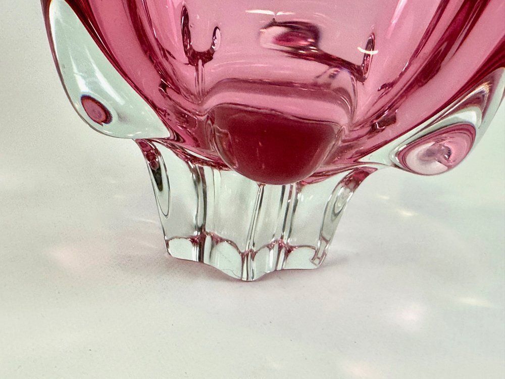 Bohemian Glass Bowl By Josef Hospodka For Chribska Glassworks, 1960s photo vintage