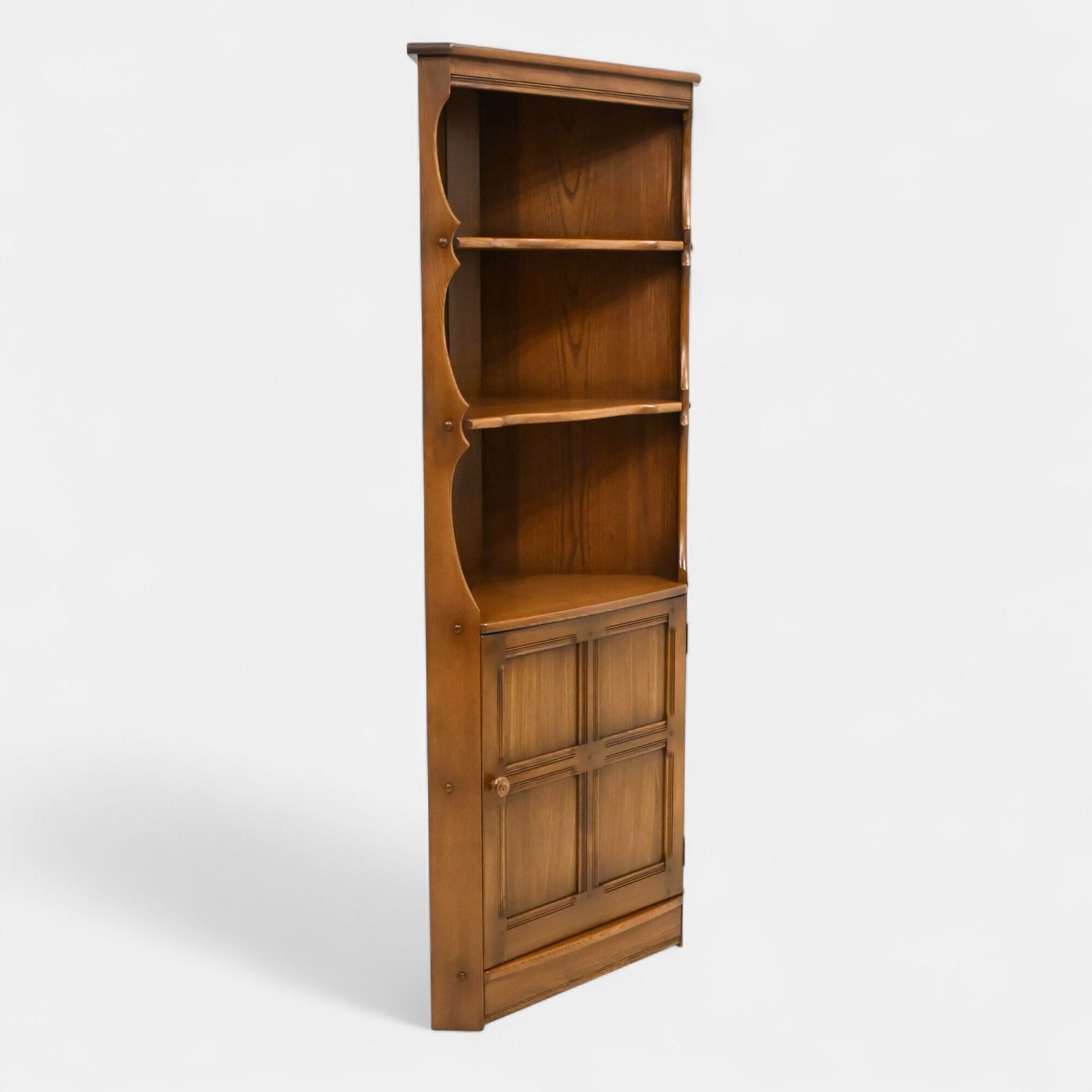 Genuine Ercol Corner Cabinet With Shelves #474 Exc Free Uk Delivery photo vintage