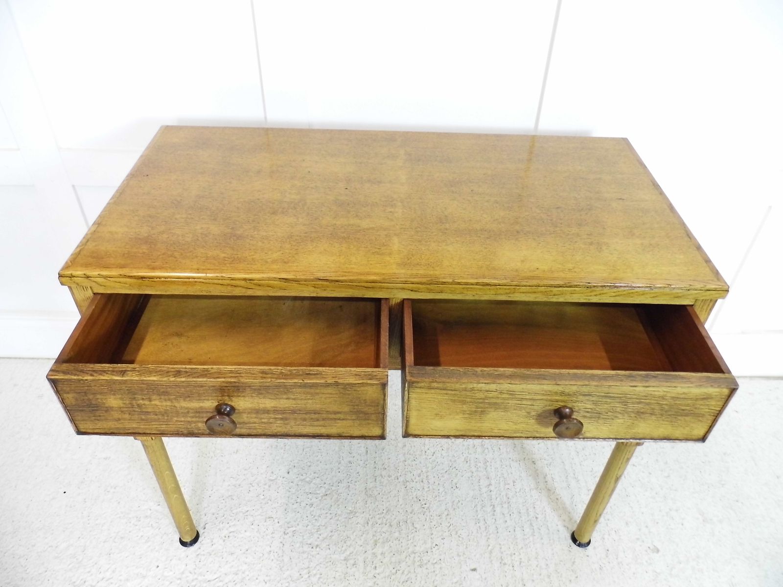 Rare Gordon Russell Oak Desk Table Royal Marlborough House Air Ministry 1950s photo Furniture