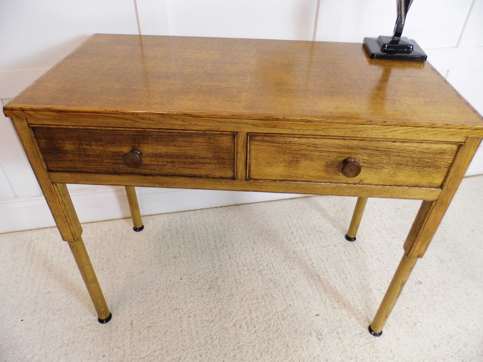 photo for sale Rare Gordon Russell Oak Desk Table Royal Marlborough House Air Ministry 1950s
