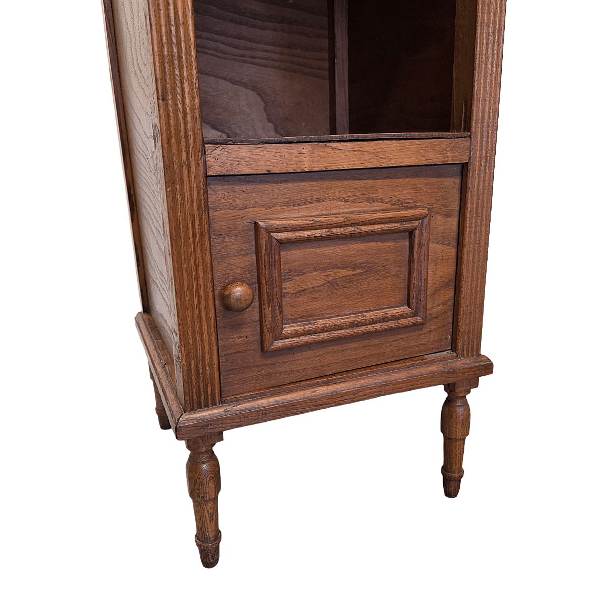 Antique French Oak Bedside Table With Marble Top, Early 1900s photo Furniture
