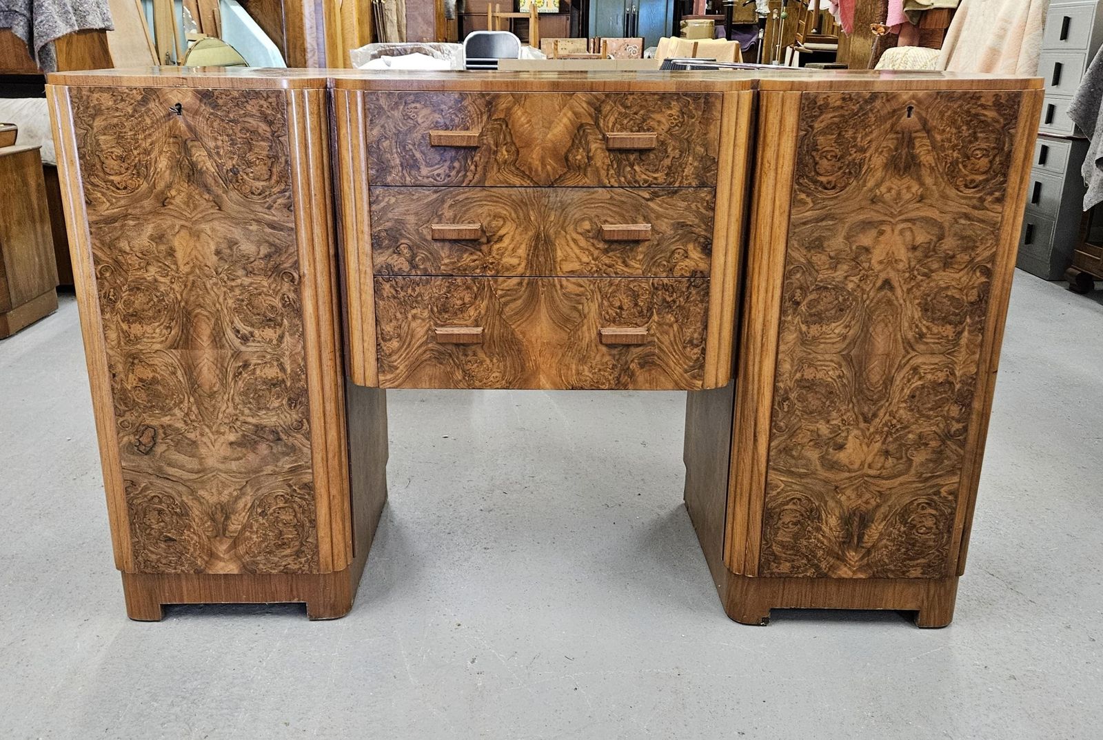 Art Deco Sideboard With A Stunning Figured Walnut photo furniture
