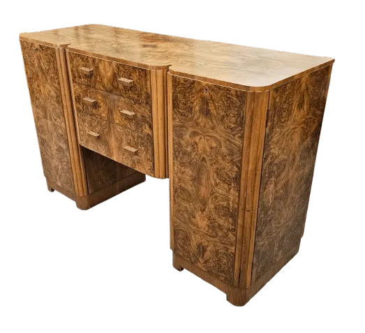 Art Deco Sideboard With A Stunning Figured Walnut photo buy