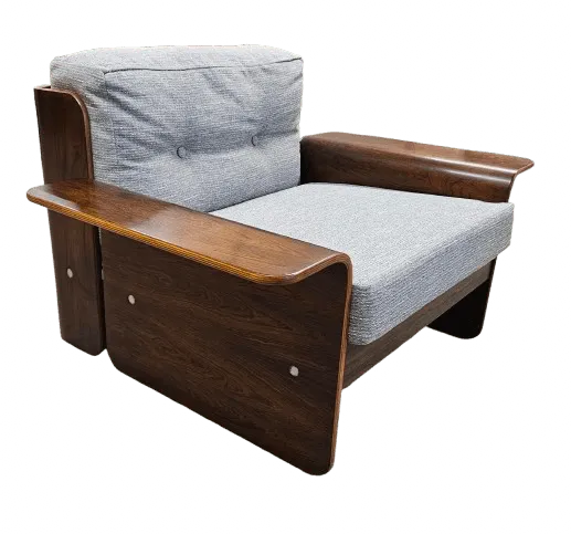 Vintage Rosewood Bentwood Lounge Chair photo vinterior