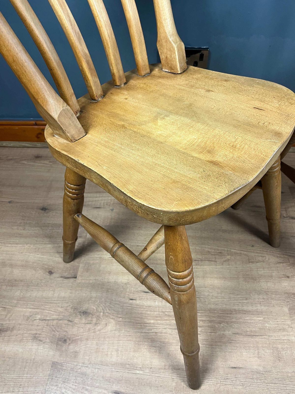 photo for sale Vintage Pair Of Chairs In A Farmhouse Beech Dining Kitchen Design
