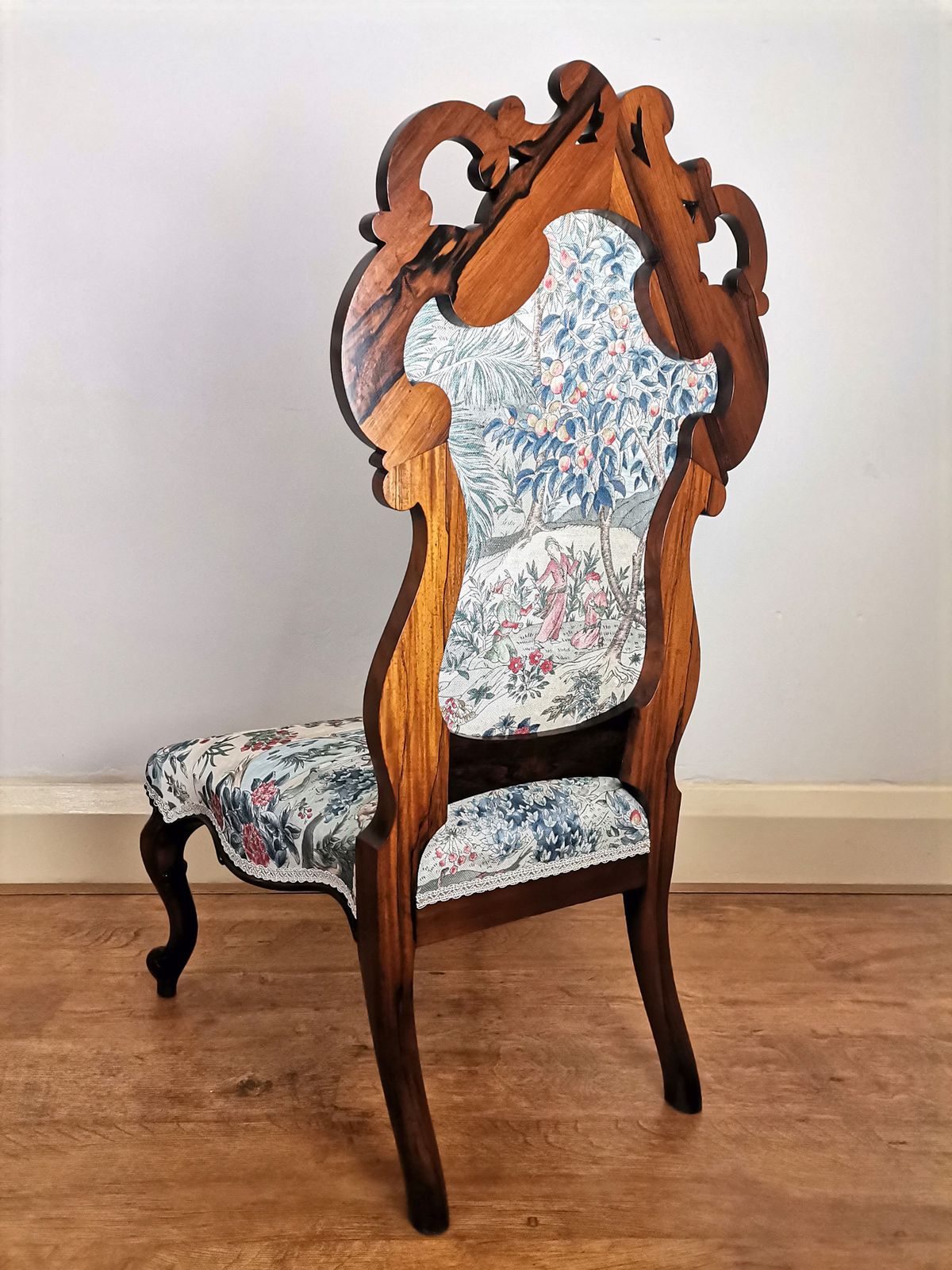 Victorian Carved Rosewood Nursing Chair / Ladies Chair photo for sale