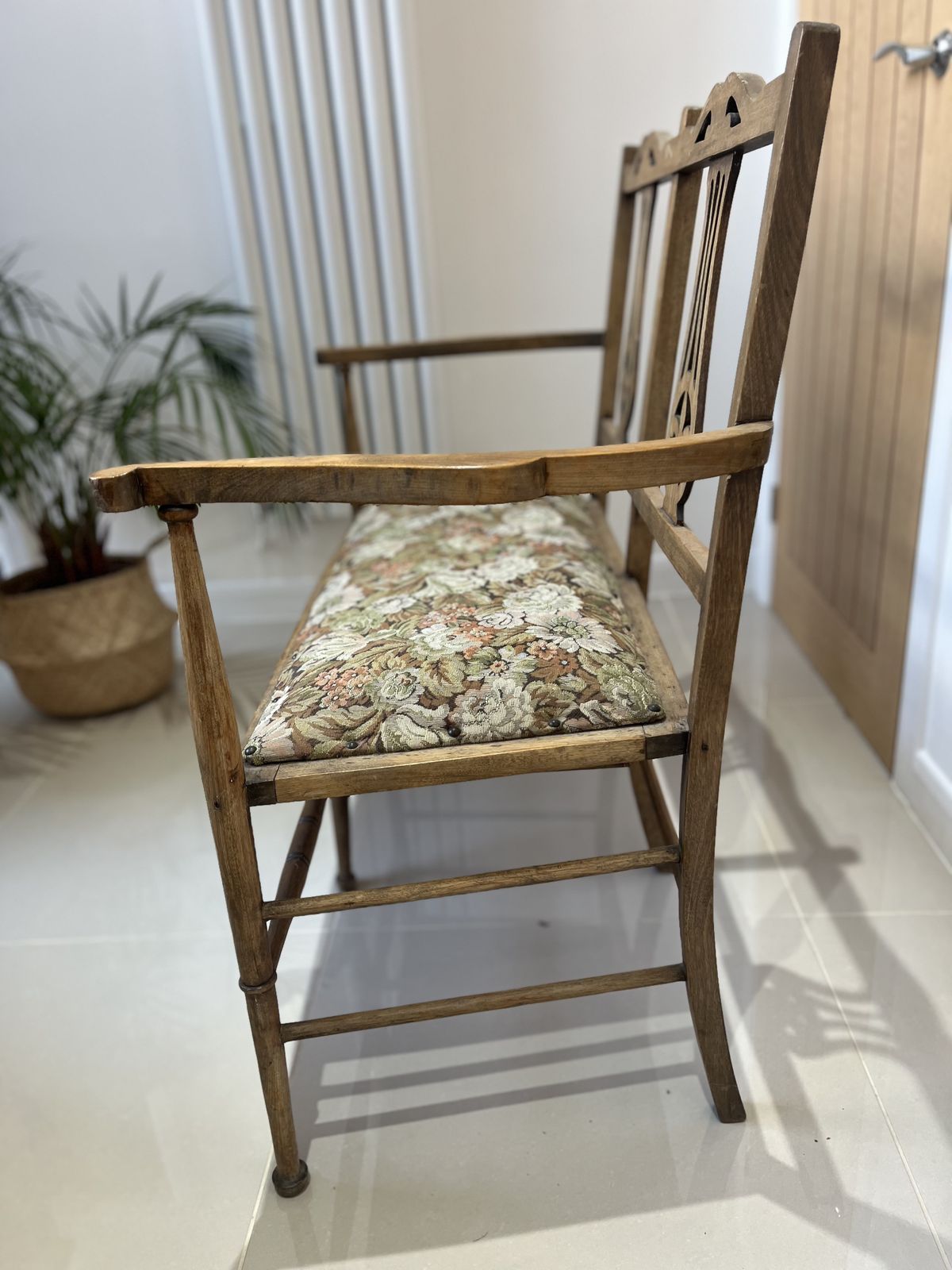 Edwardian Style Hall Seat / Two Seater   Early 20th Century photo for sale