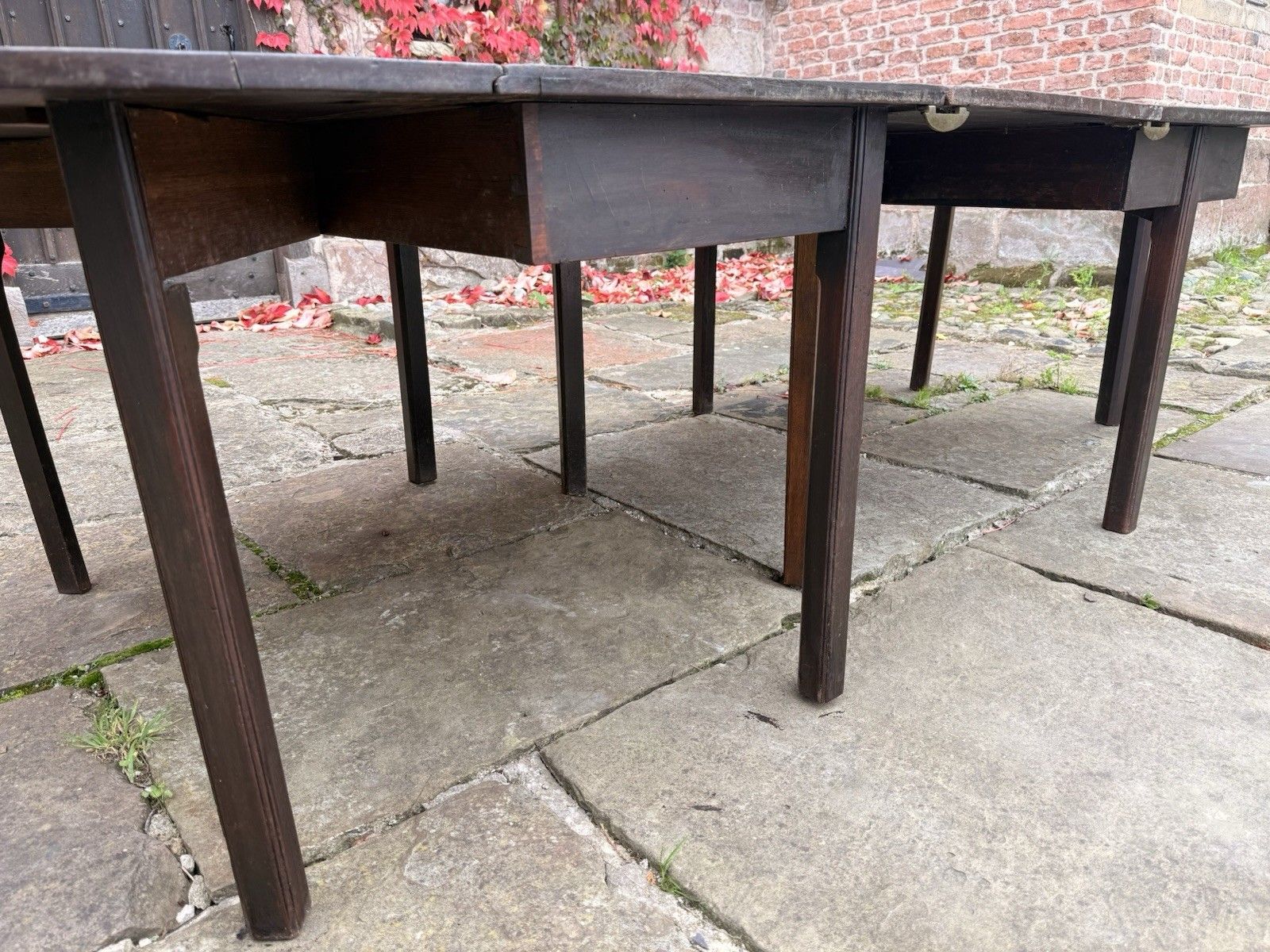 Exceptional Quality English Antique Mahogany D End Georgian Dining Table C1790 photo 999.0