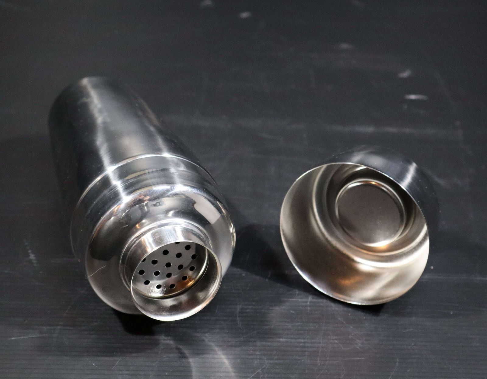 Vintage 1970s Italian Cocktail Shaker Mepra In Stainless Steel photo vintage