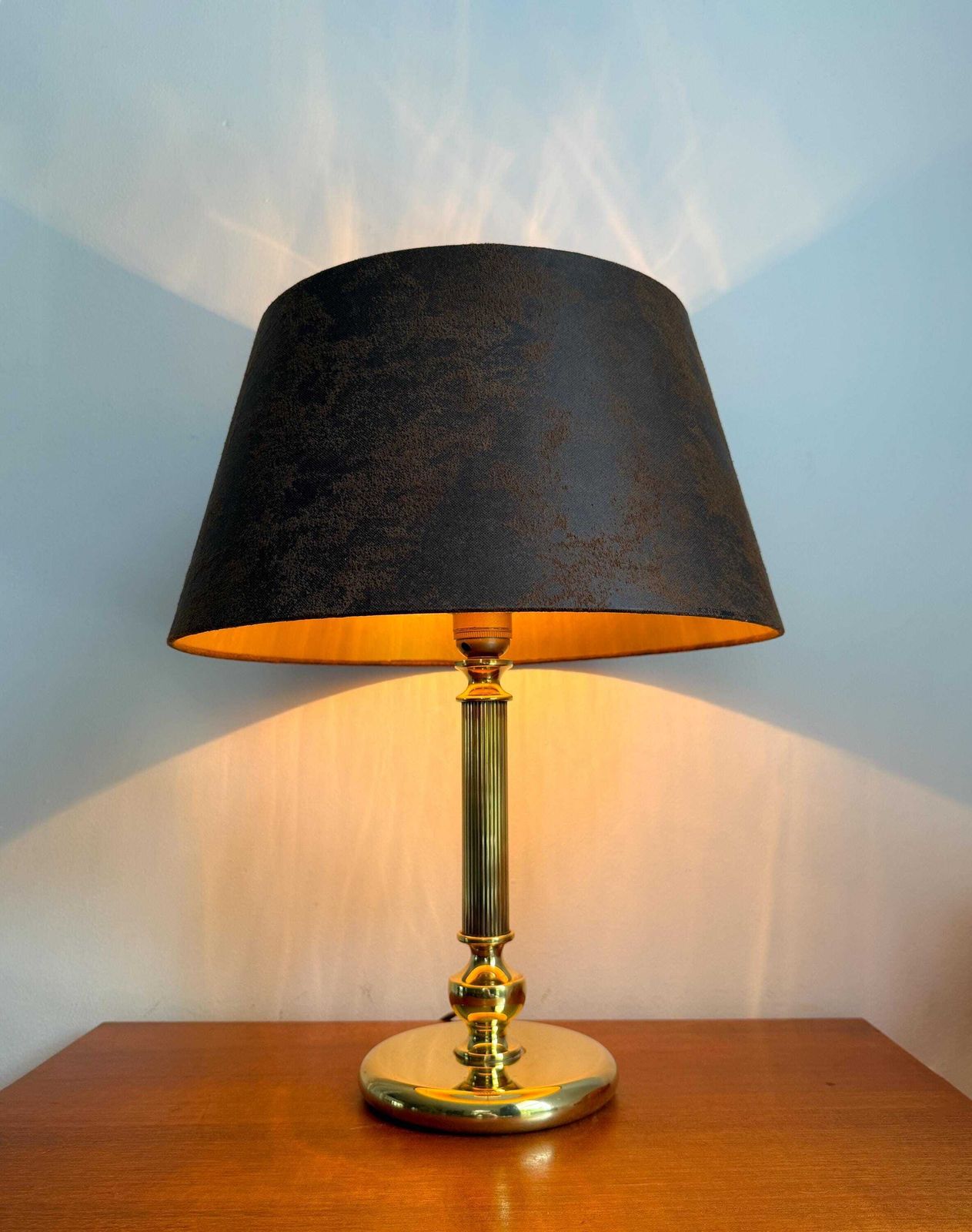 Vintage Messing Tafellamp Herda Amsterdam   Hollywood Regency   60/70s   Dutch Design